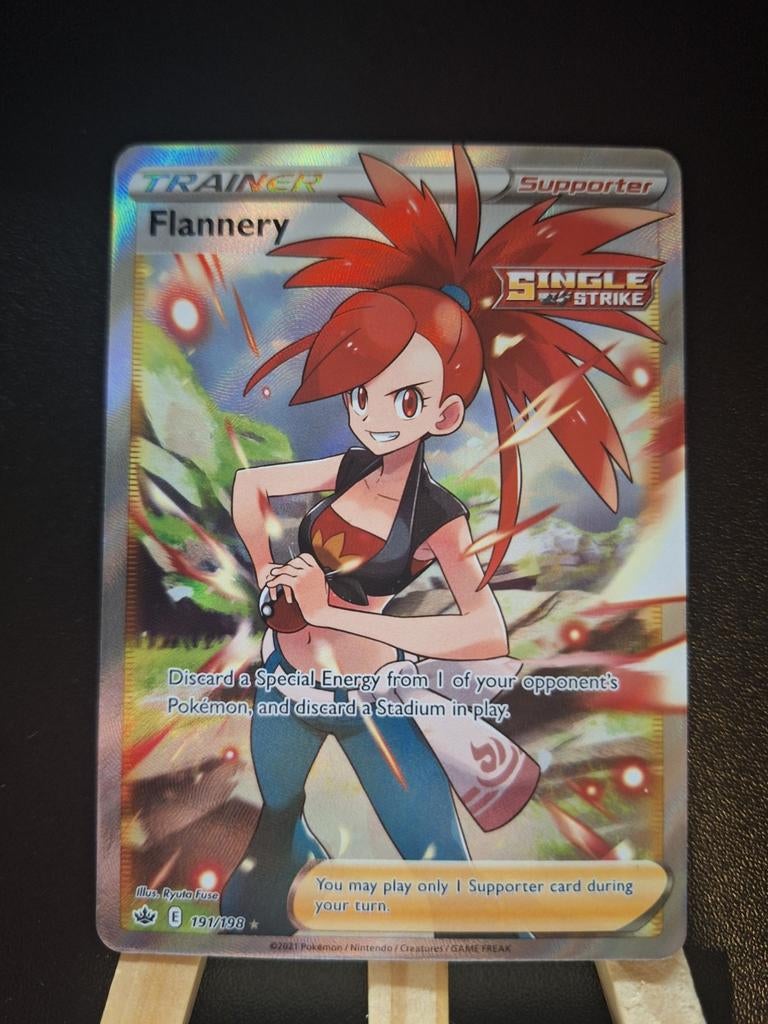 Flannery 191/198 Full Art Trainer Kaart - Goede Staat, Ophalen of Verzenden, Gebruikt, Losse kaart, Foil