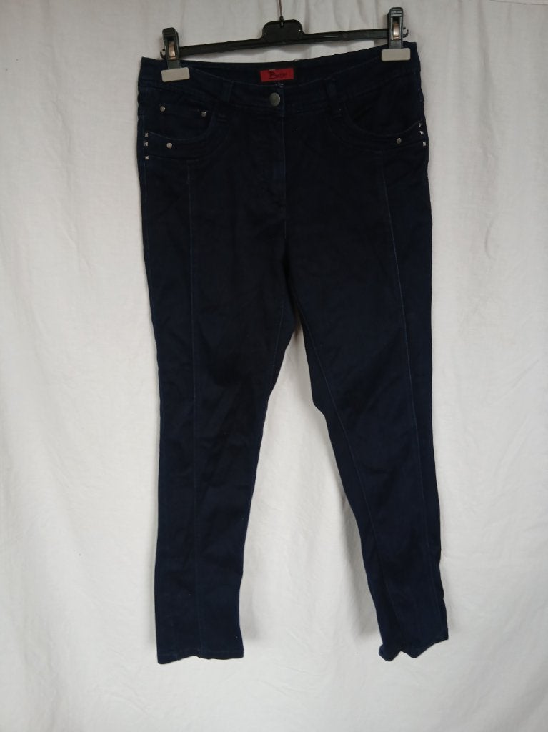 Stoere donkerblauwe spijkerbroek, stretch mt 42 BX Jeans, Blauw, ., Ophalen of Verzenden, Zo goed als nieuw