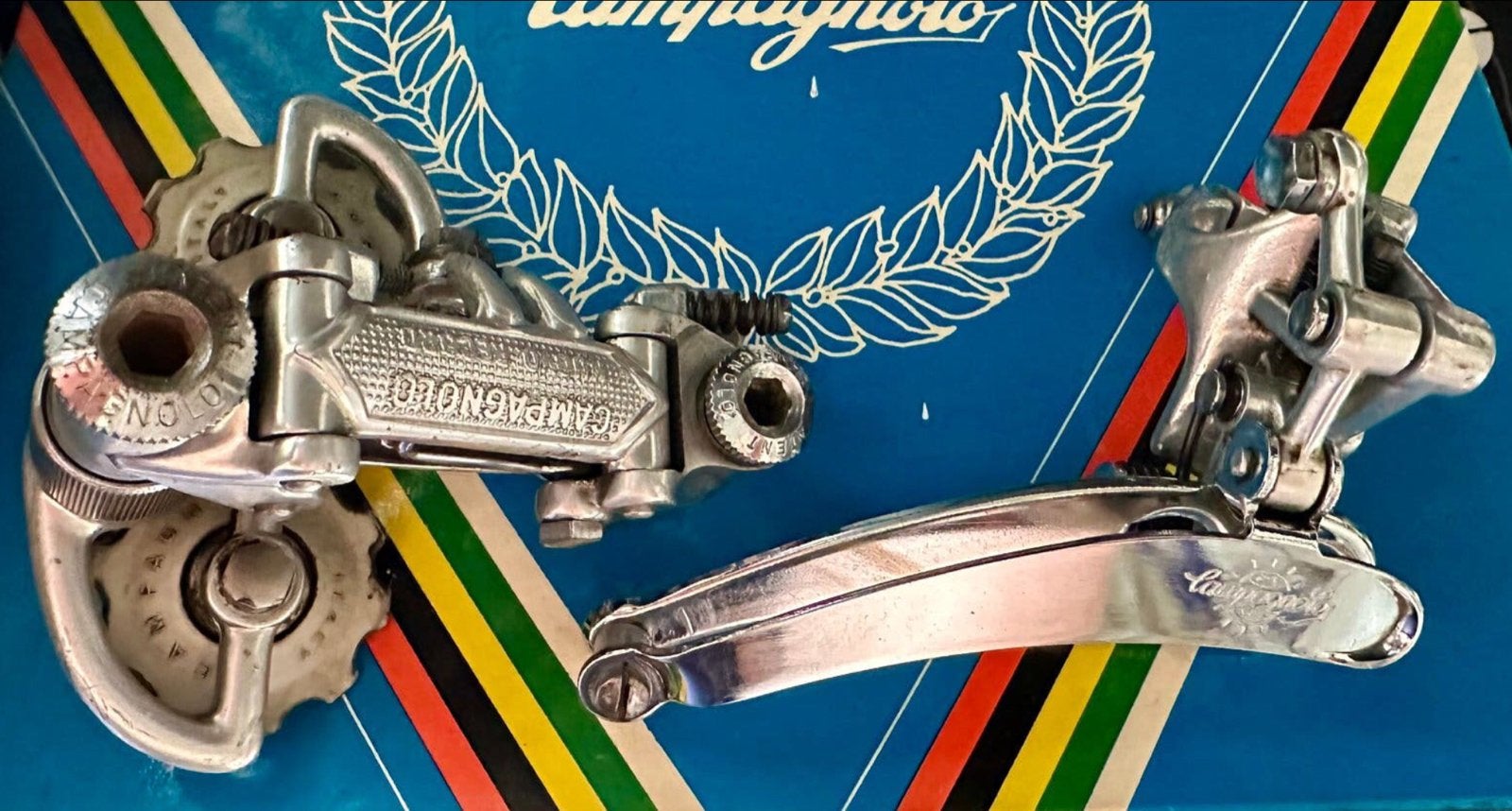 Campagnolo Nuovo Record Derailleur Set - Uitmuntende Staat, Ophalen, Gebruikt, Derailleur of Ketting, Aluminium