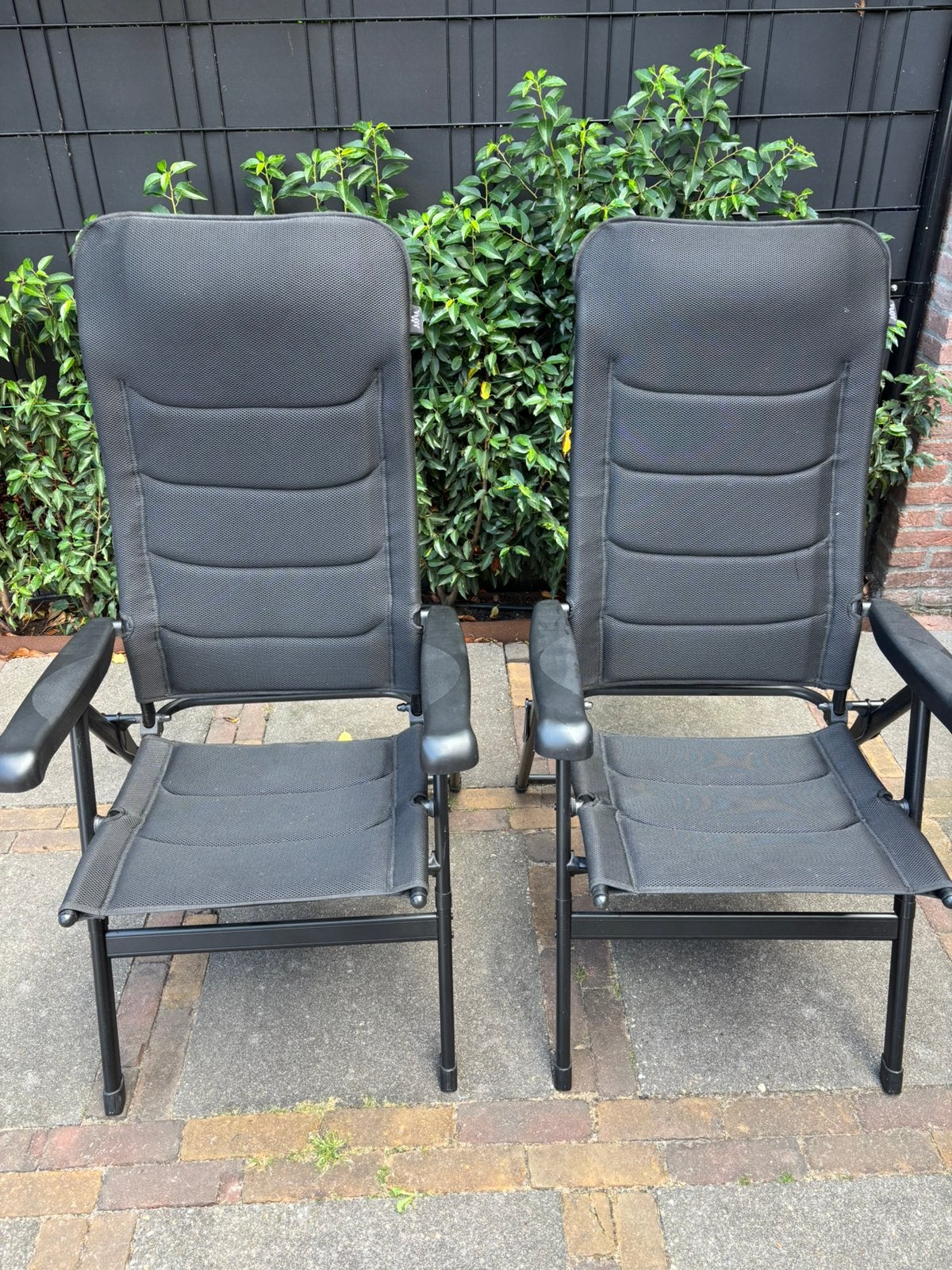 2x Obelink Barones 3D campingstoel / standenstoel – zwart, Ophalen, Zo goed als nieuw, Aluminium, Verstelbaar