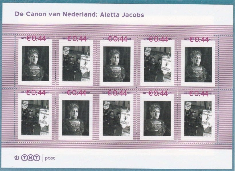 Canon van Nederland Vel Aletta Jacobs, Ophalen of Verzenden, Postfris
