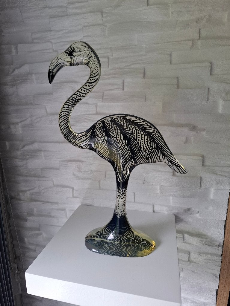 Gesigneerde XL Flamingo Abraham Palatnik, lucite jaren ´70, Antiek en Kunst, Ophalen of Verzenden
