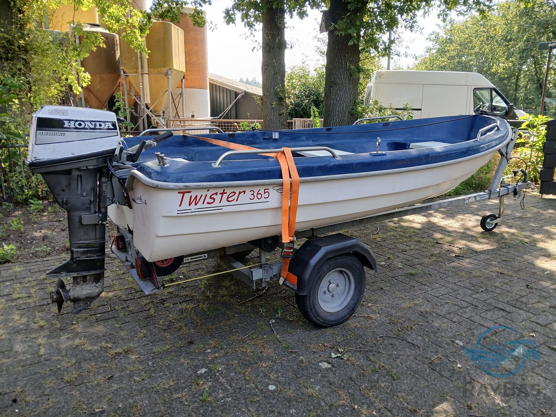 Vissersboot / visboot / Twister 365 (quicksilver) / Honda 15, Watersport en Boten, Vis- en Consoleboten, Gebruikt, -, -, -