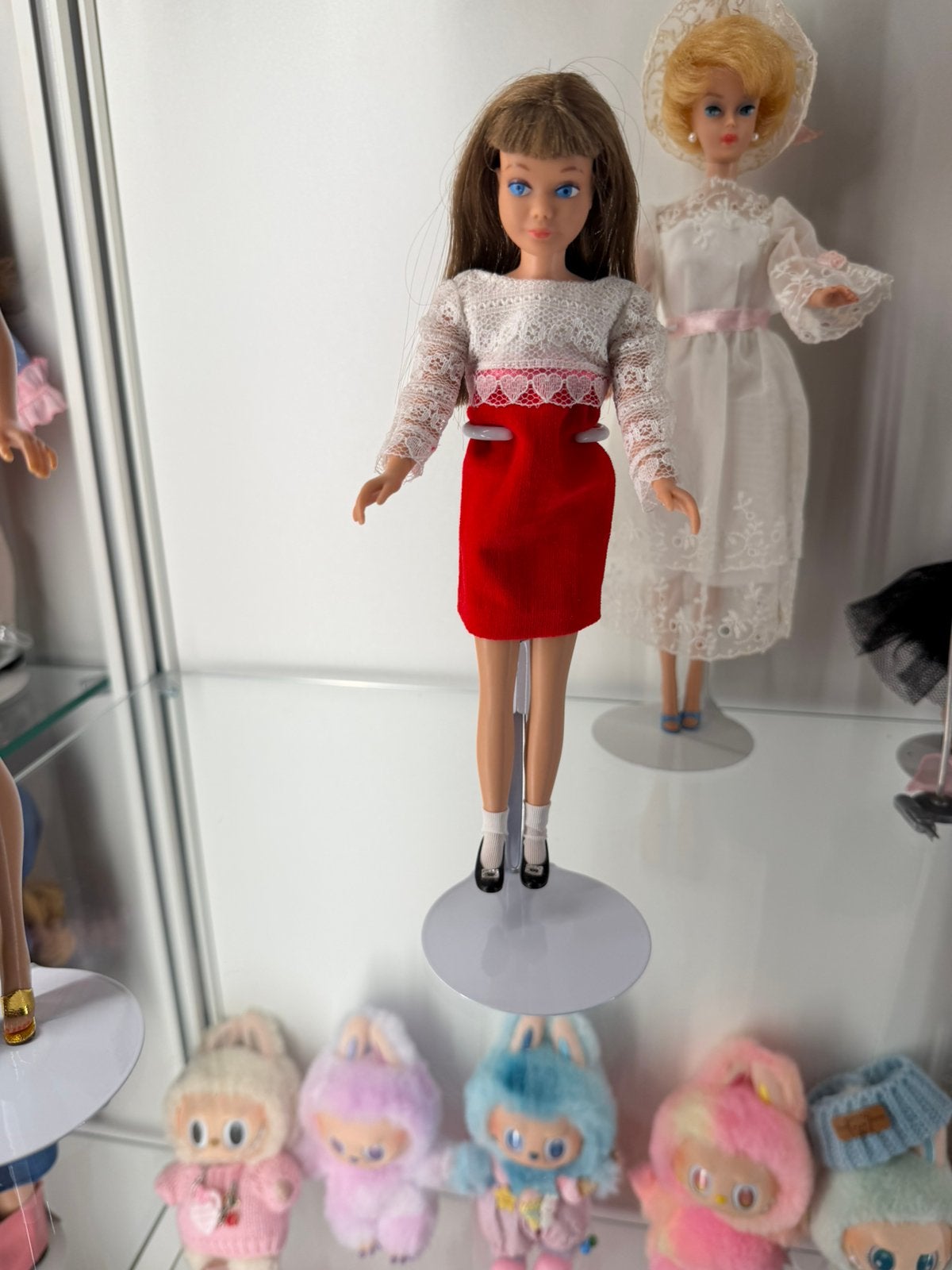 Vintage skipper pop met setje velvet n lace, Verzamelen, Ophalen of Verzenden, Zo goed als nieuw, Pop