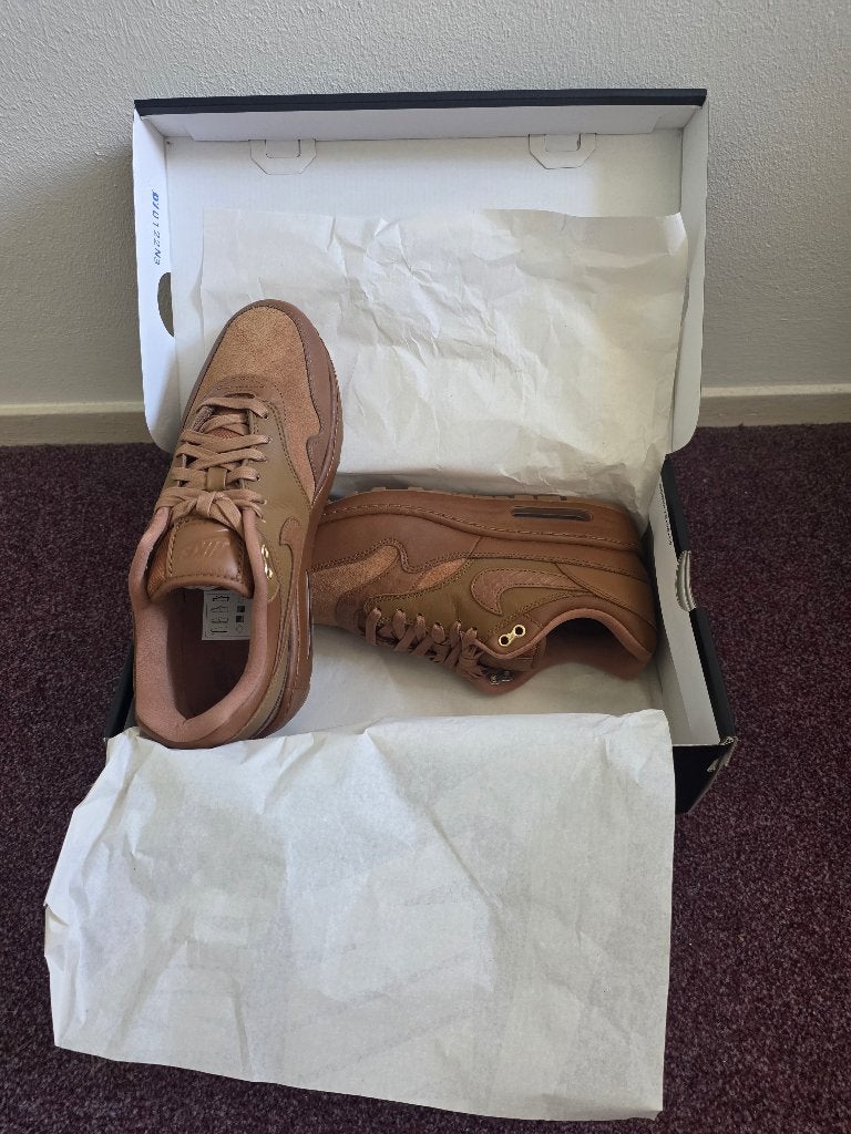 Nike Air Max 1 Brown Ale, Kleding | Heren, Ophalen of Verzenden, Nieuw, Bruin, Nike