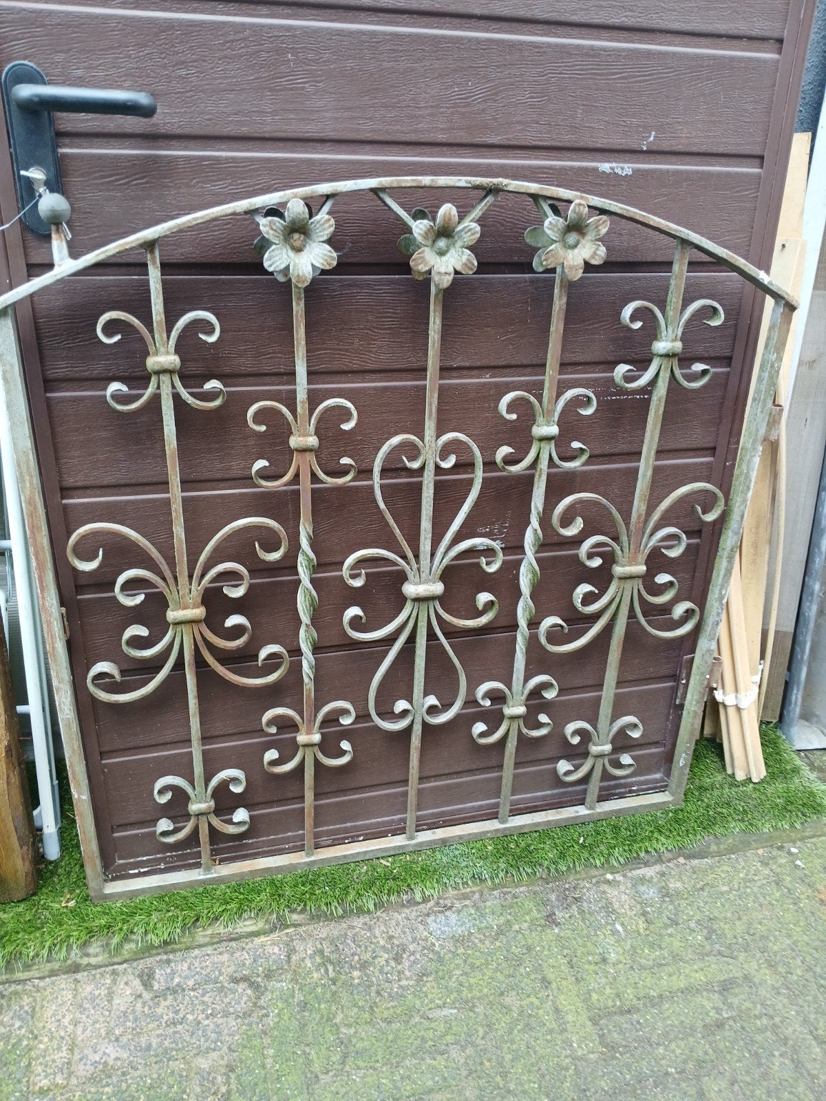 hand gesmeden tuinpoort, Tuin en Terras, Ophalen, Gebruikt, IJzer, Draaipoort