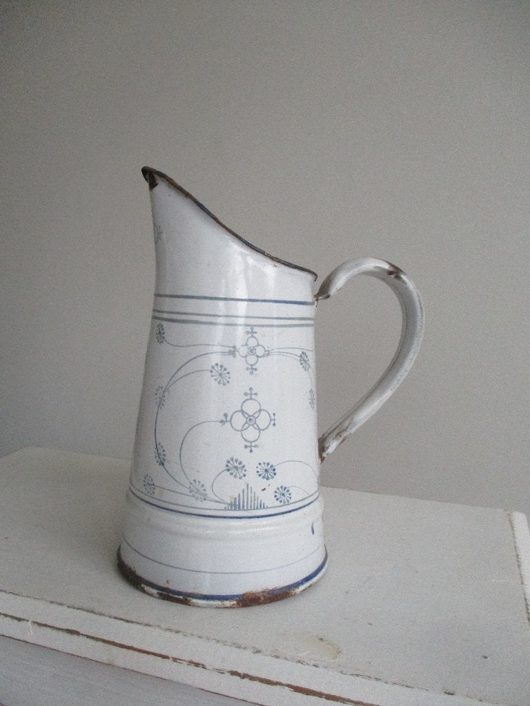 emaille brocante kannetje Saks, Antiek en Kunst, Antiek | Emaille, Ophalen of Verzenden