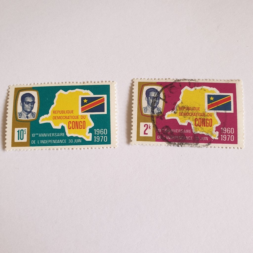 2525 congo 10 jaar onafhankelijkheid 1960-1970, Verzenden, Overige landen