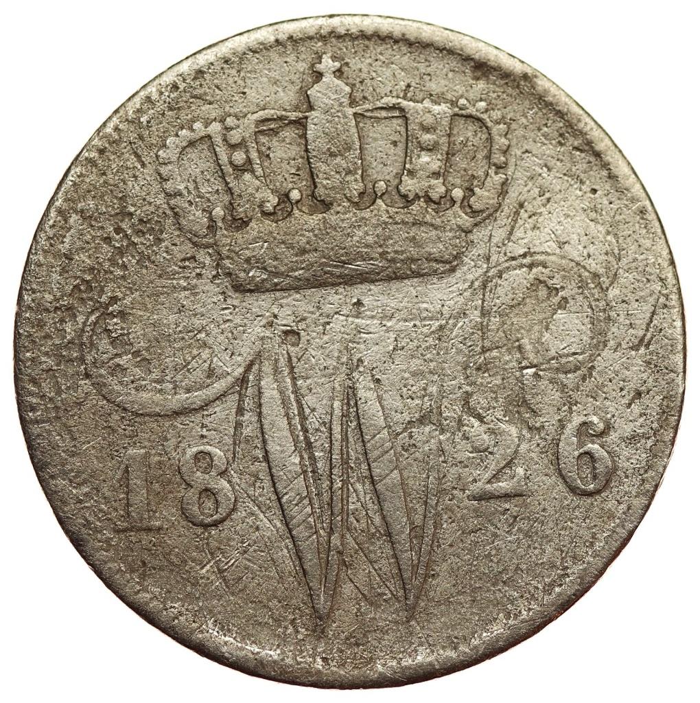 Willem 1 - oude 10 cent zilver 1826 Brussel zeldzaam fraai-, Postzegels en Munten, Munten | Nederland, Zilver, Ophalen of Verzenden