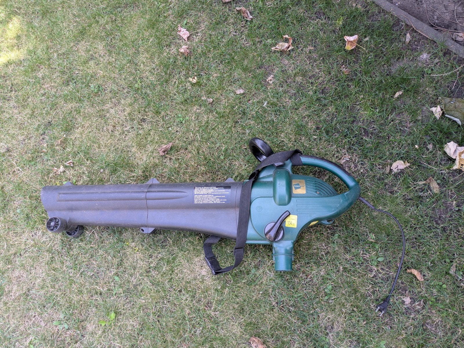 Greenway BR-2 elektrische bladblazer 2000W, Gebruikt, Handgedragen, Met neuswiel, Elektrisch
