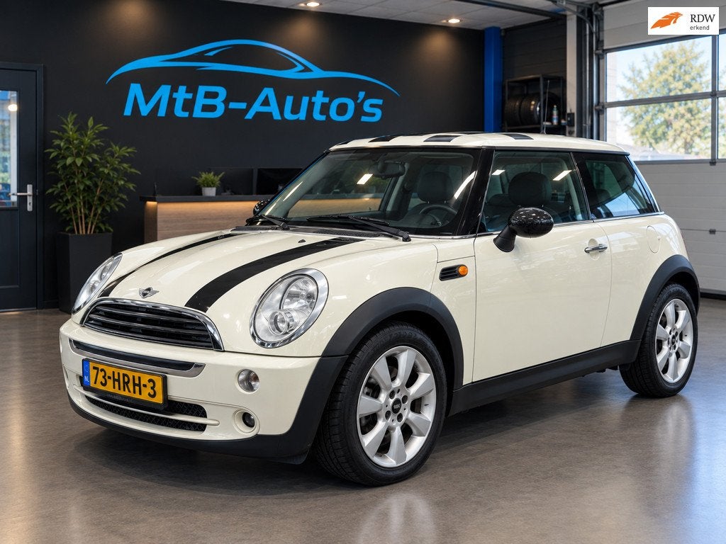 Mini 3-Deurs 1.6 One, Auto's, Voorwielaandrijving, Gebruikt, Zwart, 4 cilinders