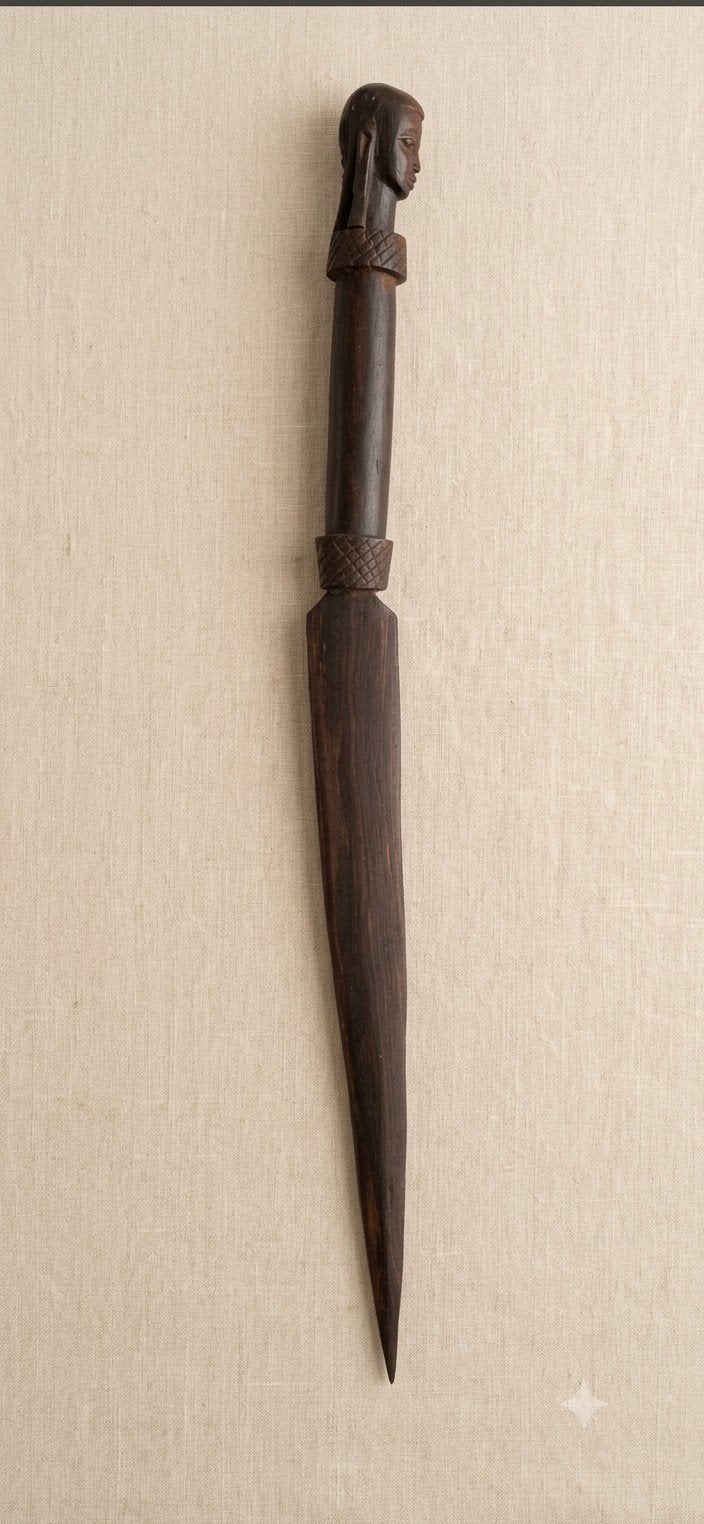 Afrikaans decoratief zwaard/dolk, Makonde-stijl, 80 cm, Ophalen of Verzenden