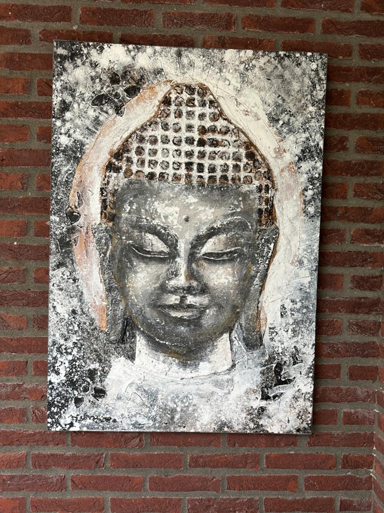 Groot Buddha schilderij, 100x70 cm, Ophalen