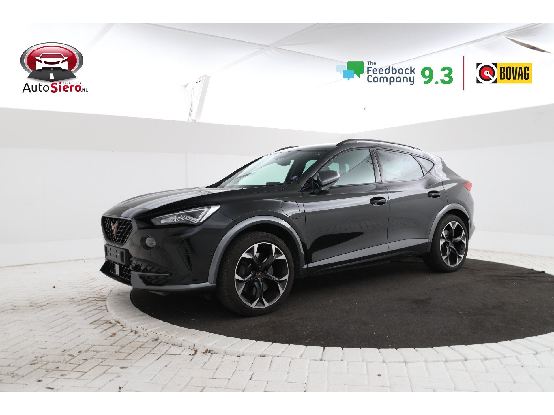 CUPRA Formentor 1.4 e-Hybrid VZ Black Edition Panorama, Clim, Auto's, Stof, Gebruikt, 4 cilinders, Zwart