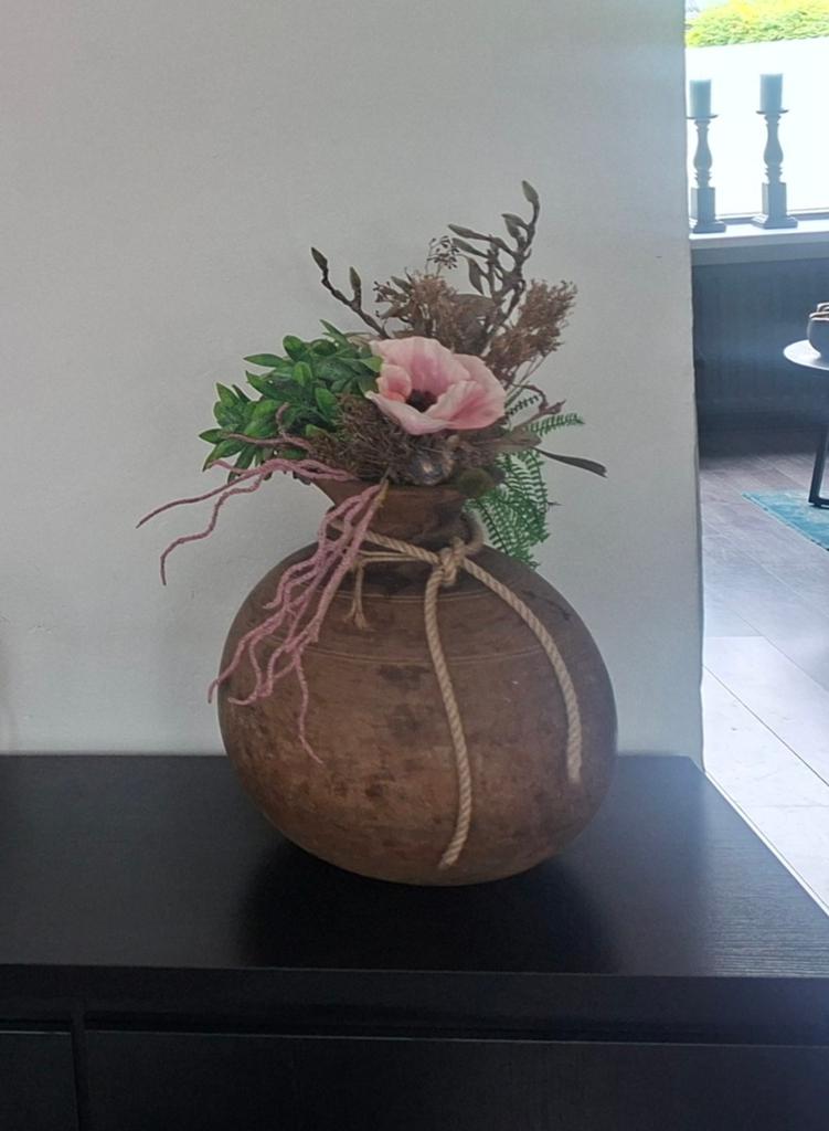 Vaas met boeket, Ophalen of Verzenden