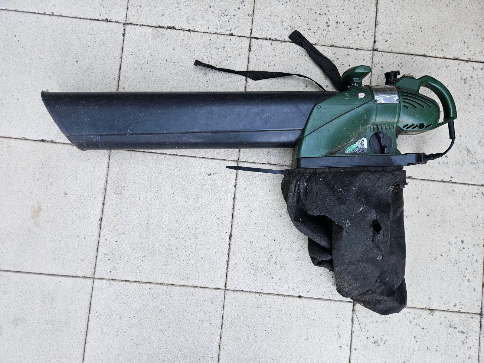 ProGreen elektrische bladblazer & bladzuiger, Gebruikt, Met opvangzak, Handgedragen, Elektrisch