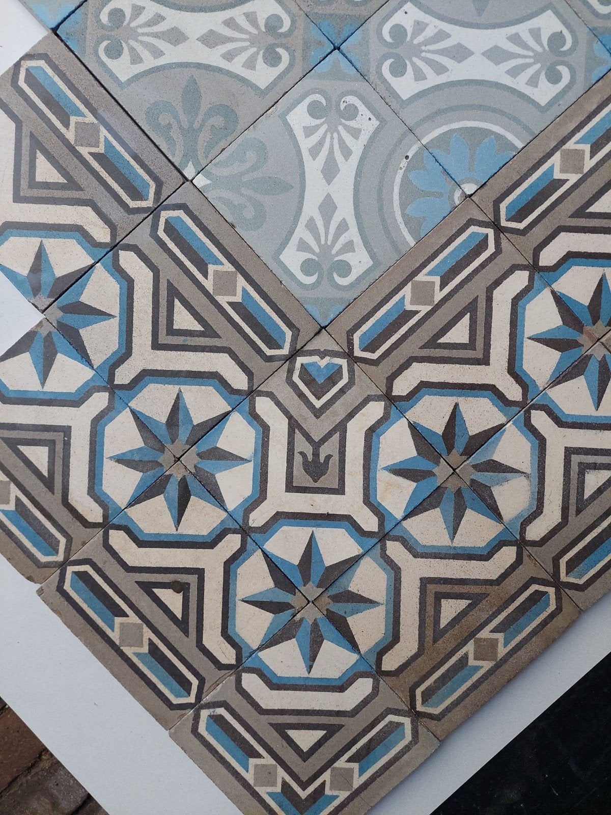 Te Koop: partij oude keramische vloertegels 17,5 m2 compleet, Gebruikt, Keramiek, Minder dan 20 cm, 10 m² of meer