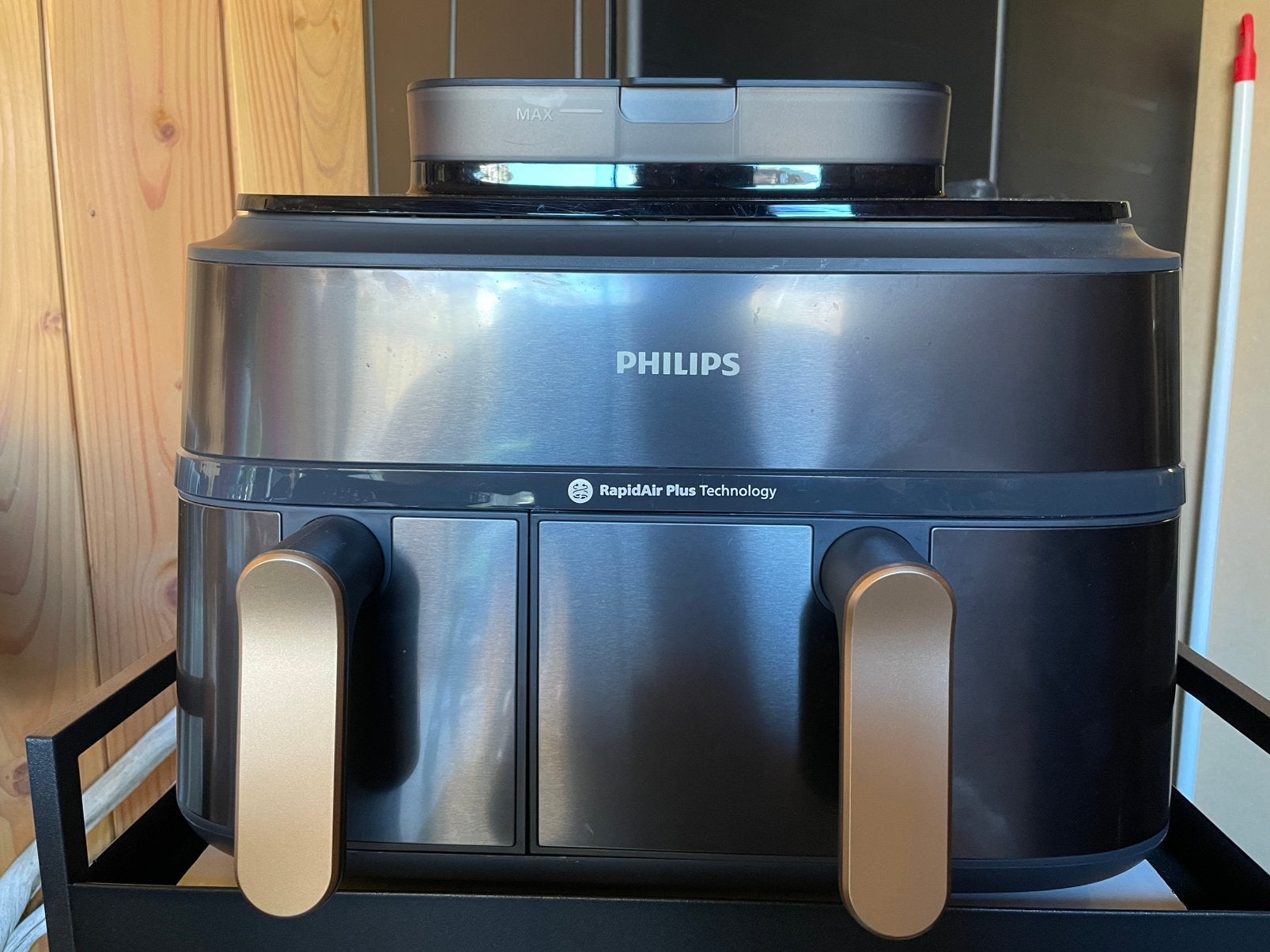 Philips airfryer 5000 serie dual basket NA 551/100, Ophalen, Zo goed als nieuw, Airfryer