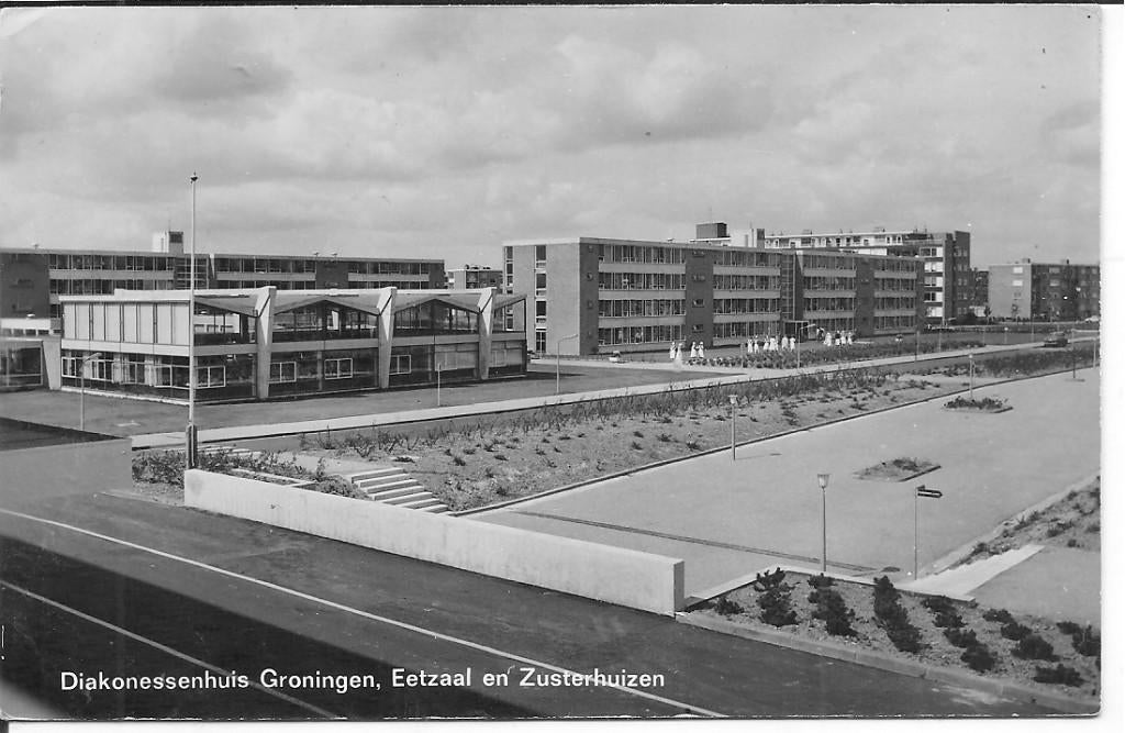 Diakonessenhuis Groningen Eetzaal en Zusterhuizen., Ophalen of Verzenden, 1960 tot 1980, Gelopen, Groningen