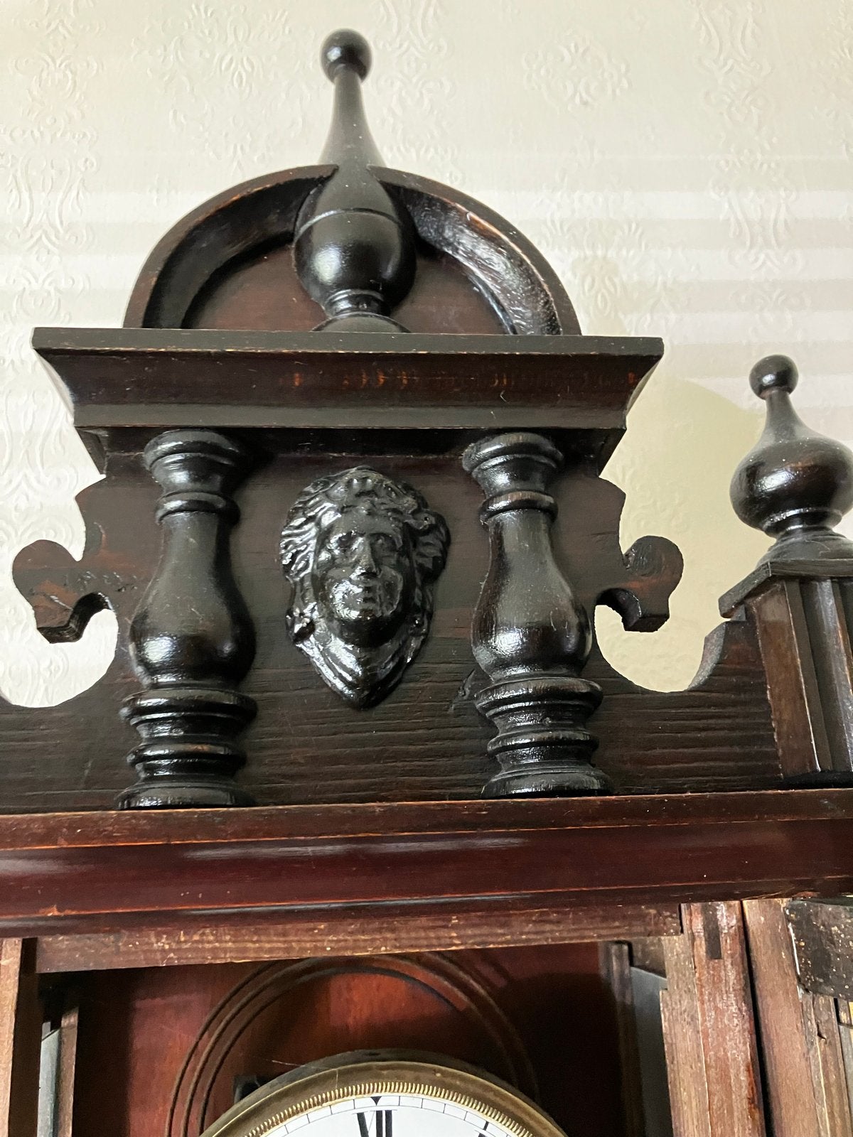 Antieke wandklok, regulateur, Ophalen