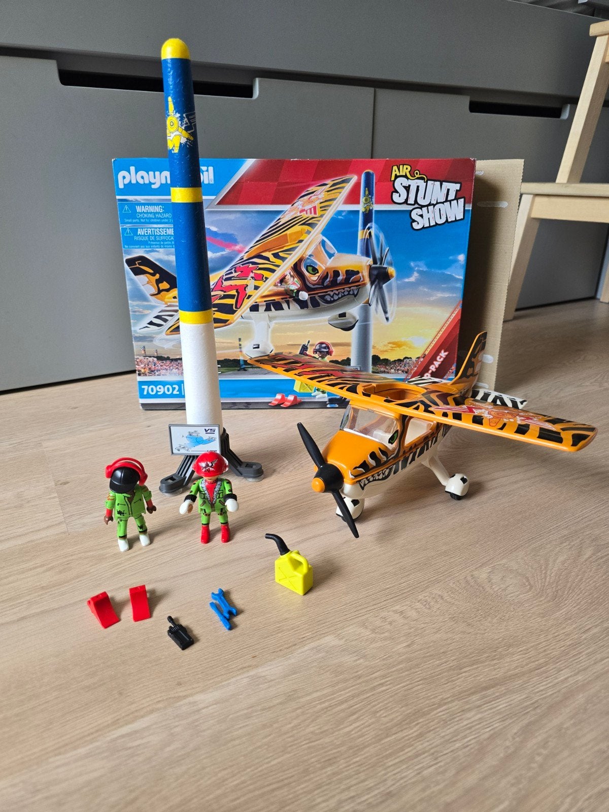 Playmobil Stunt Show Vliegtuig 70902 met accessoires, Kinderen en Baby's, Speelgoed | Overig, Ophalen, Zo goed als nieuw, Jongen of Meisje