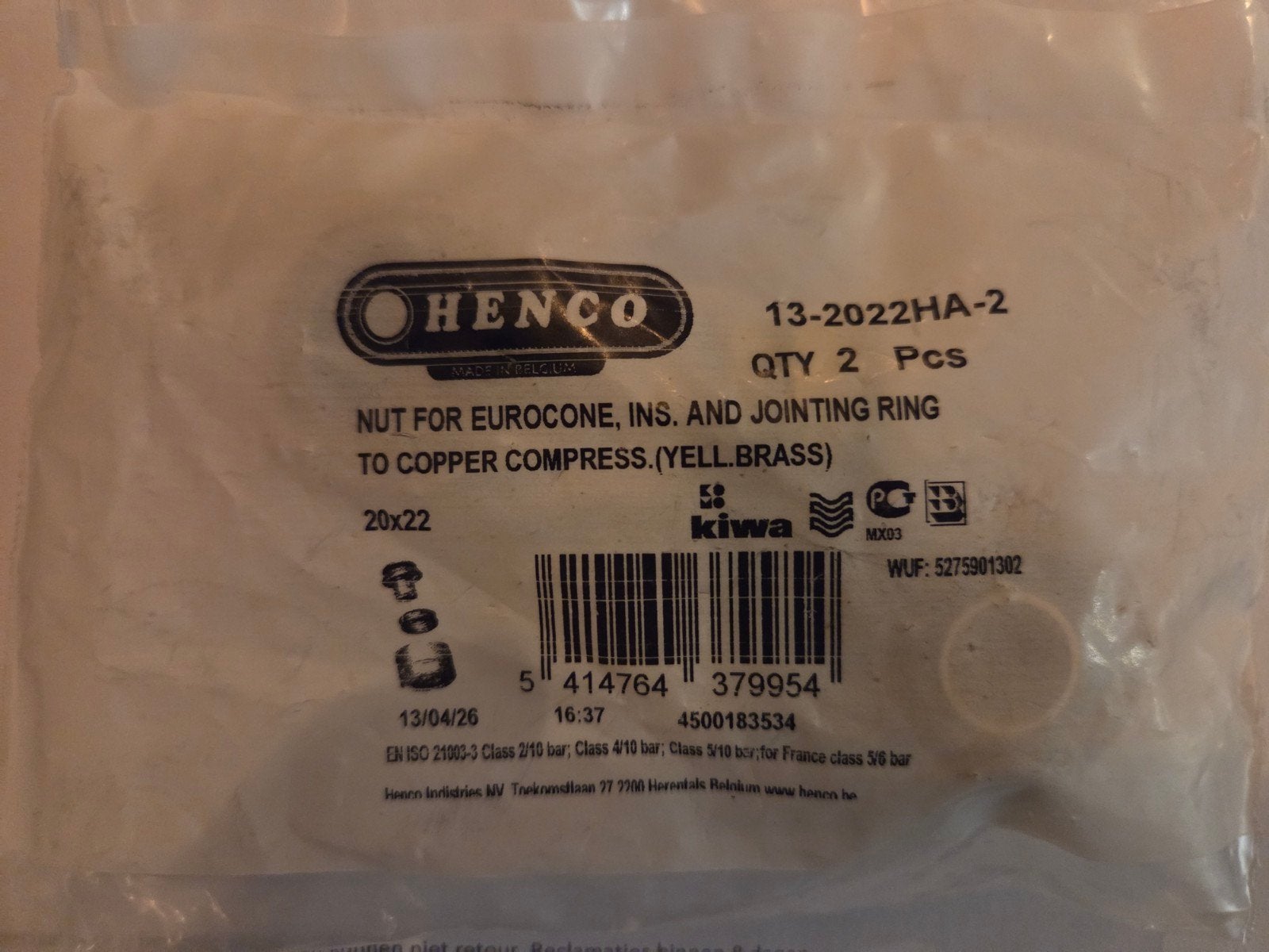 Henco knelset voor Henco buis 20x22 - Nieuw, Ophalen, Overige materialen, Overige typen, Nieuw