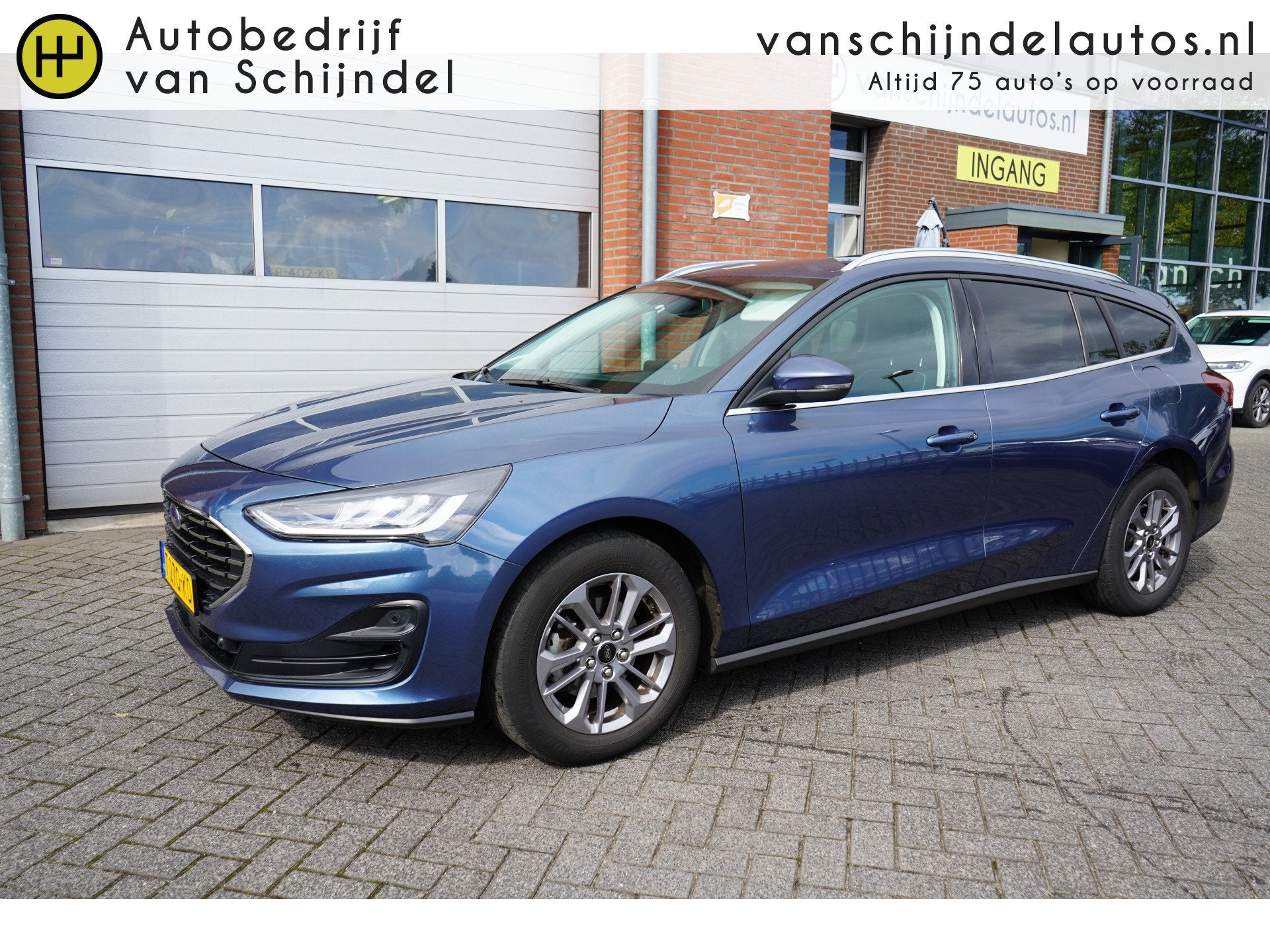 Ford FOCUS Wagon 1.0 ECOBOOST HYBRID TITANIUM STYLE ORIGINEE, Stof, Gebruikt, Blauw, Lichtsensor