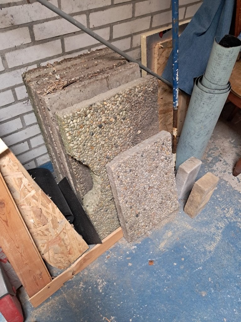 grindtegels, Tuin en Terras, Ophalen, Gebruikt, Overige typen, Minder dan 5 m²