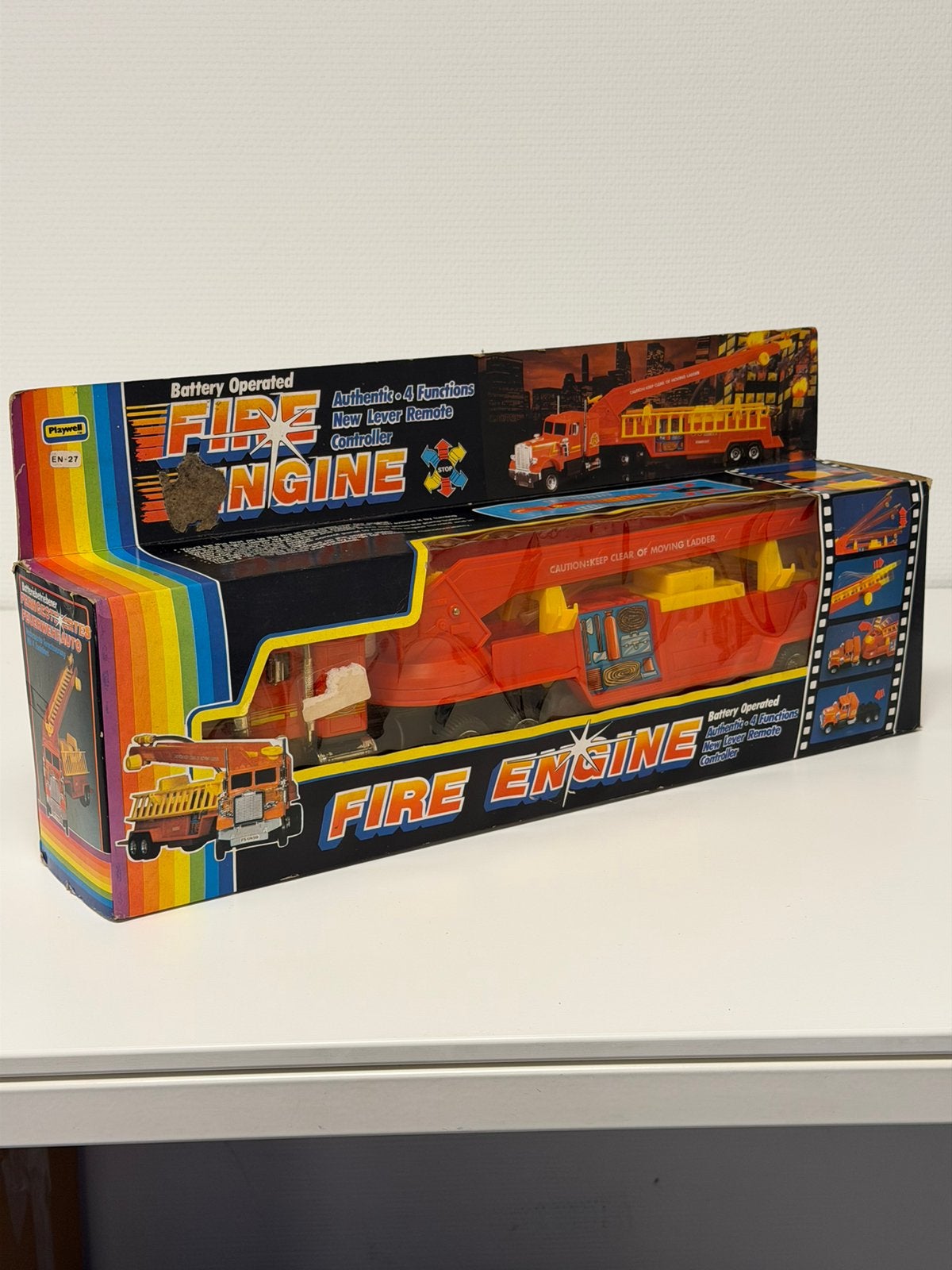 Vintage retro Playwell Brandweerauto Jaren 80 1980 Nieuw, P, P, P, Nieuw