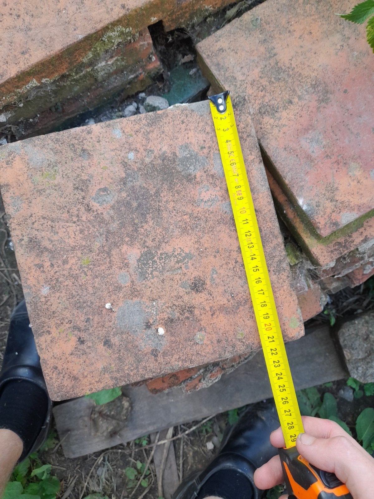 stenen tegeltjes 22x22, Ophalen, Gebruikt, Beton, Overige typen