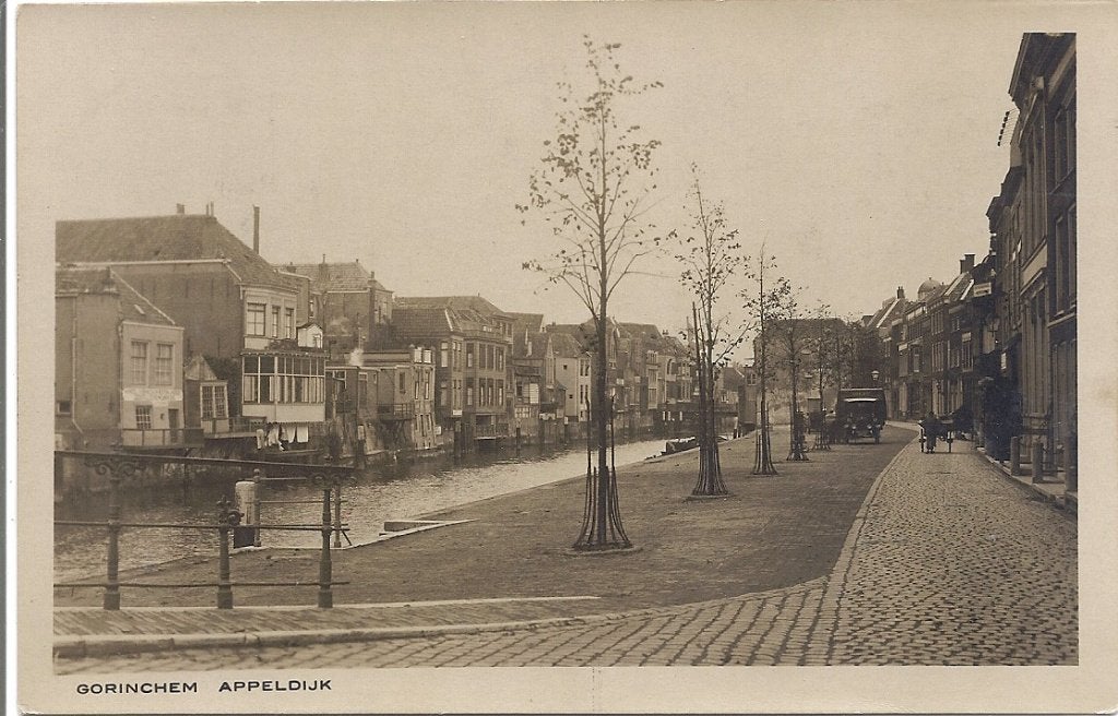 Oude Fotokaart Gorinchem Appeldijk met vrachtwagentje +kar, Verzenden, 1920 tot 1940, Ongelopen, Zuid-Holland