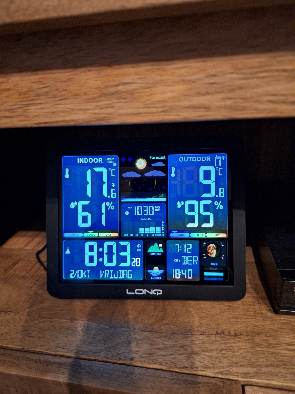 Weerstation met binnen- en buitensensor, Ophalen, Gebruikt, Weerstation