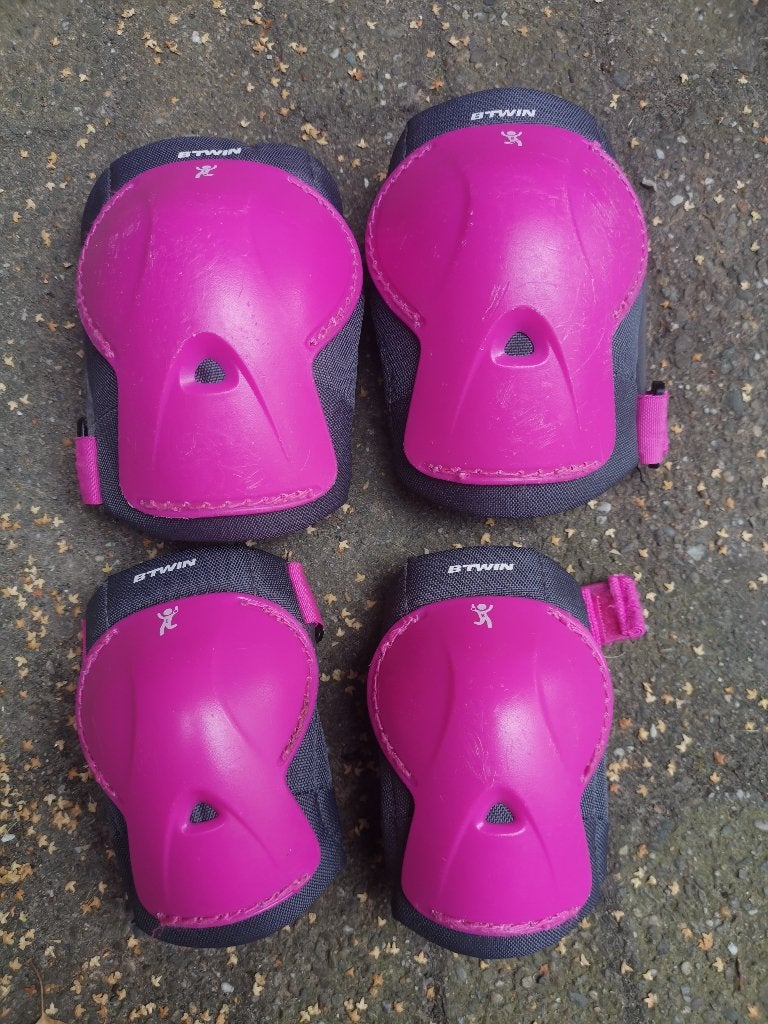 BTWIN Kinderbeschermset Roze – Knie & Elleboog – XS, Ophalen, Gebruikt, Kinderen