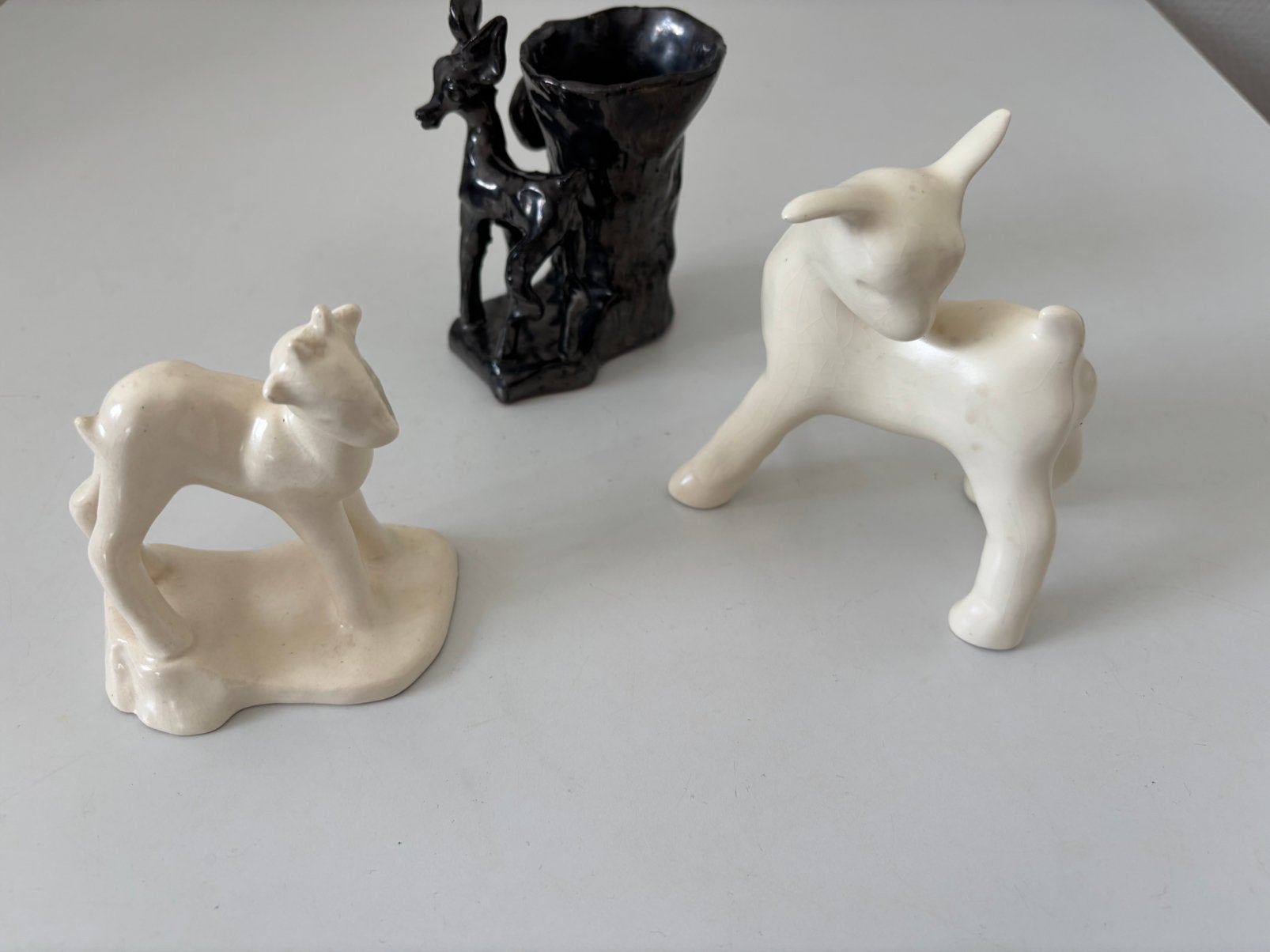 Set van 3 Art deco aardewerk beeldjes, Ophalen of Verzenden