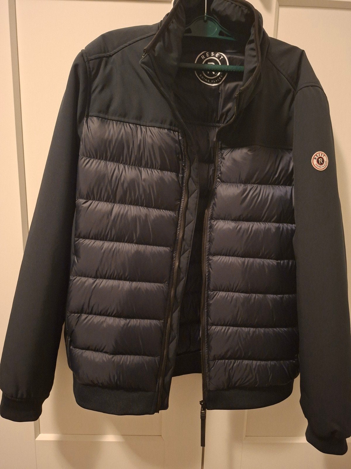 Reset "London" Heren Donsjas – Navy Blauw – Maat L (Zgan!), Kleding | Heren, Maat 52/54 (L), Blauw, Reset, Ophalen of Verzenden