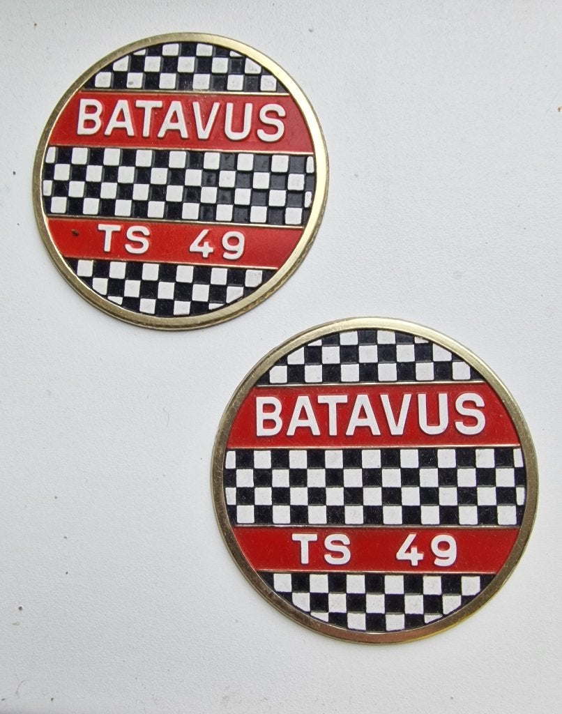 Batavus TS49 tankemblemen NOS, Fietsen en Brommers, Ophalen of Verzenden, Nieuw, Tank, Batavus