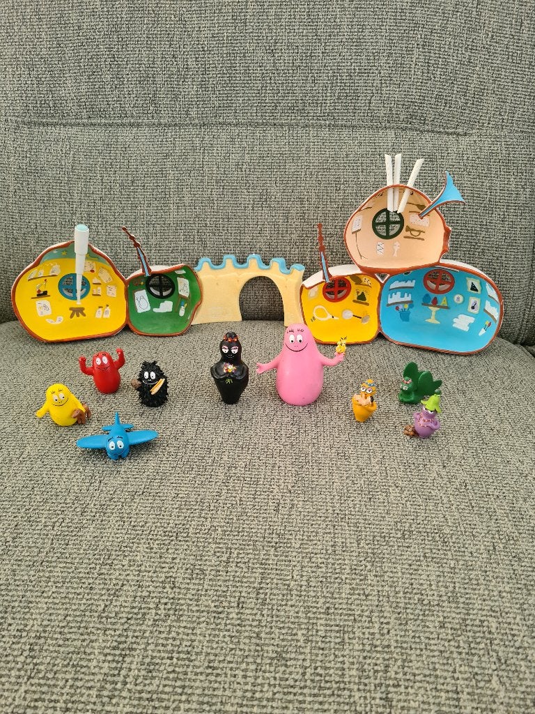 Barbapapa plastoy huis huisje met poppetjes, Plastoy, Gebruikt, Ophalen of Verzenden, Nvt