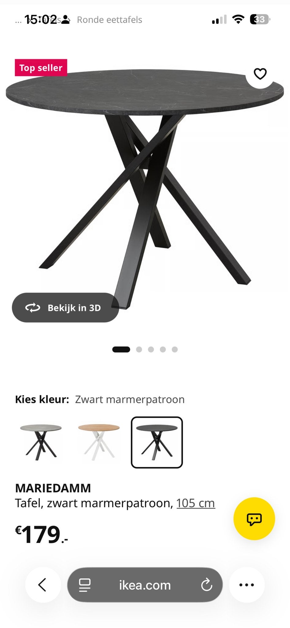 Zo goed als nieuwe tafels (eet- en salontafel), 100 tot 150 cm, Rond, Ophalen of Verzenden, Vier personen