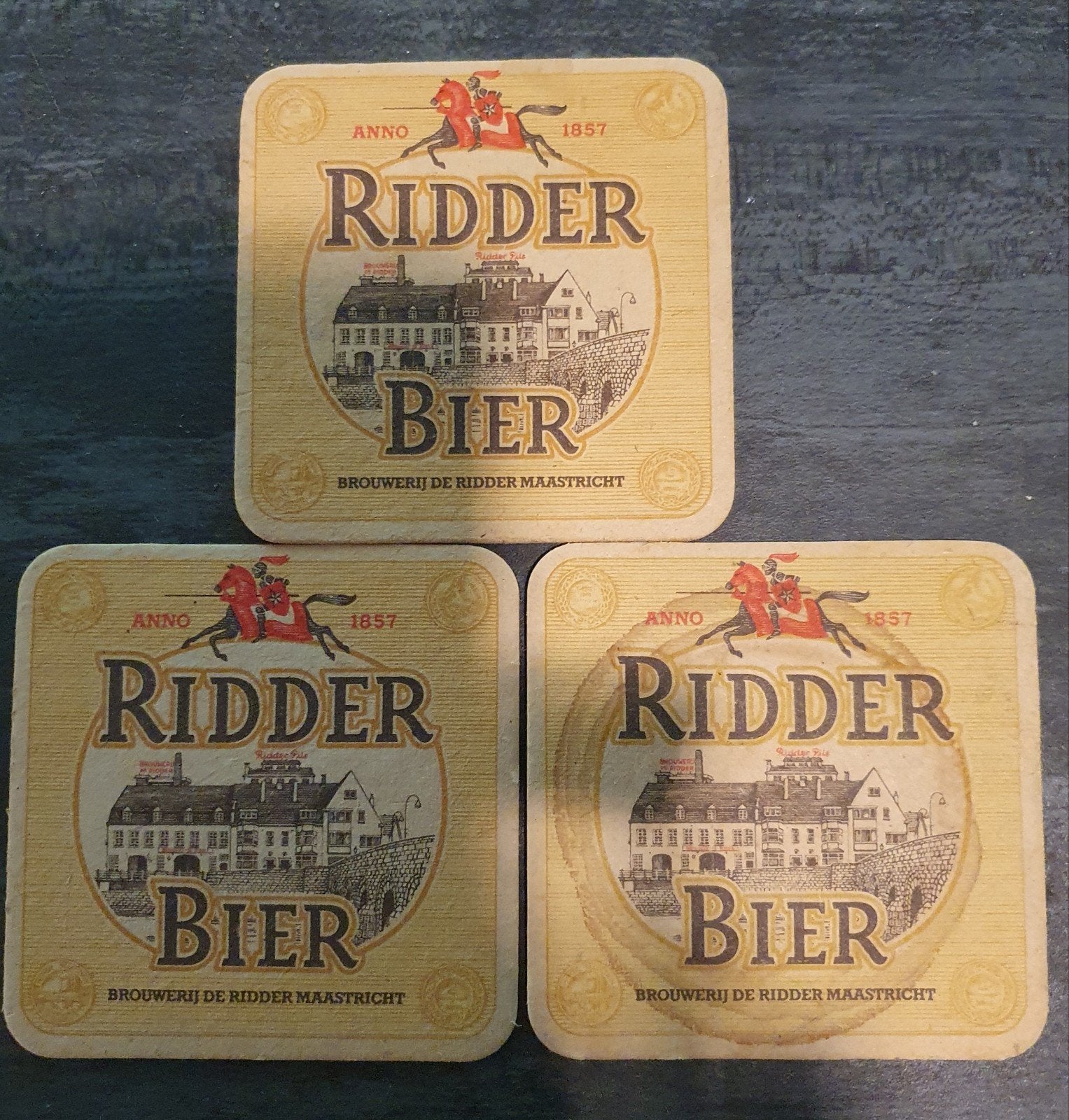 Vintage Ridder Bier viltjes - Brouwerij De Ridder Maastricht, Verzamelen, Ophalen of Verzenden, Gebruikt, Viltje(s), Overige merken