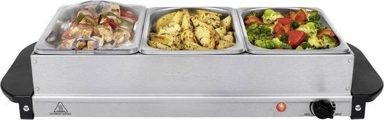 Buffet Warmer met 3 Serveerschalen - tristar, Ophalen, Nieuw