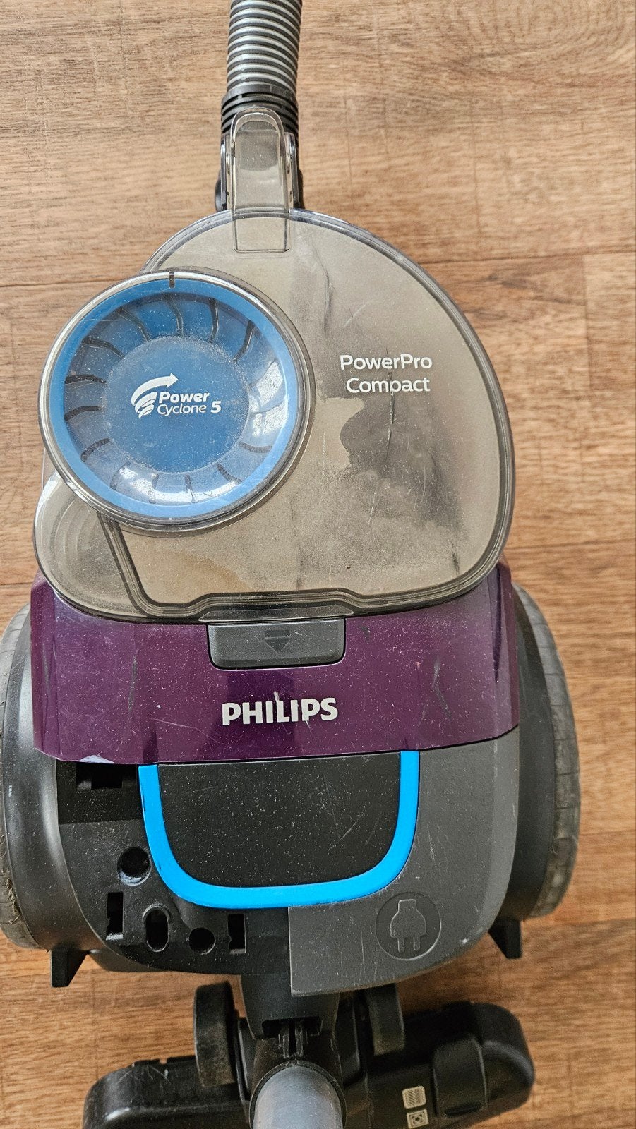 Philips PowerPro Compact stofzuiger - Paars, Ophalen, Gebruikt, Philips, Reservoir