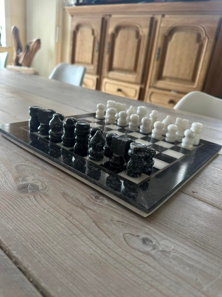 Schaakspel marmer, Ophalen, Zo goed als nieuw