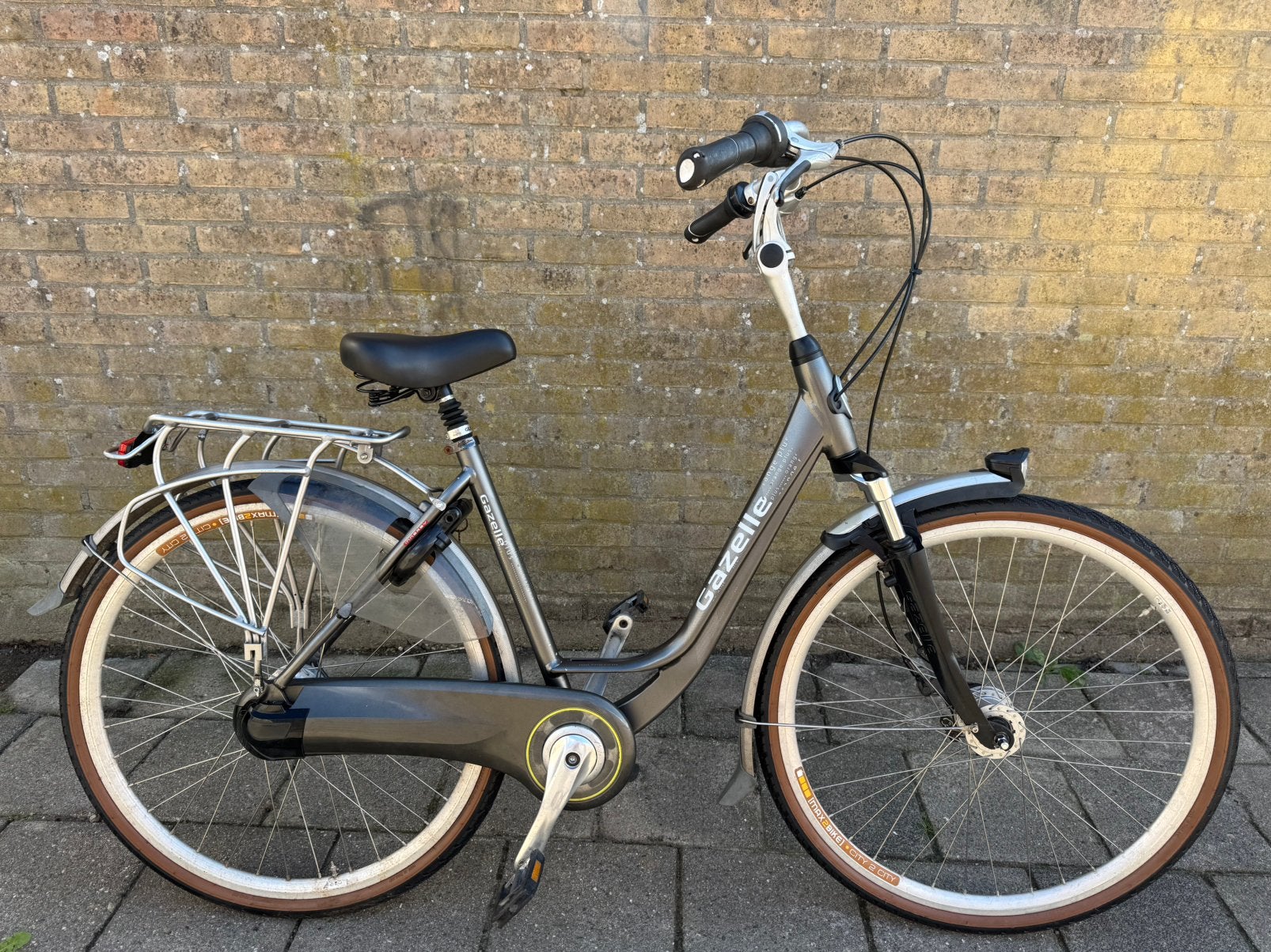 Nette gazelle orange damesfiets 28” 49 cm 7 versnellingen, Gebruikt, Versnellingen, Trommelrem, Ophalen
