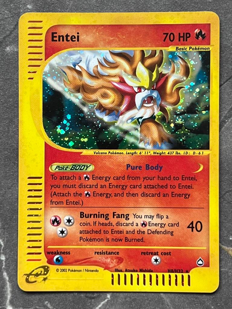 Entei H8/H32 Aquapolis Holo — E-Reader Era —, Ophalen of Verzenden, Zo goed als nieuw, Losse kaart, Foil