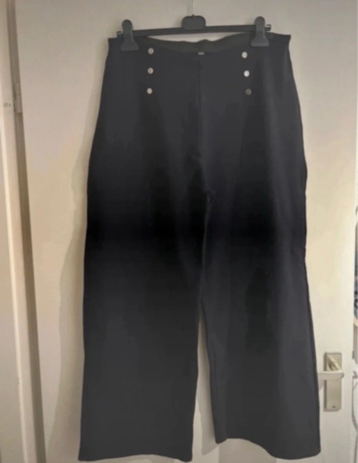 Zwarte wijde broek met knopen - Page One, Zwart, Maat 46/48 (XL) of groter, Ophalen of Verzenden, Zo goed als nieuw