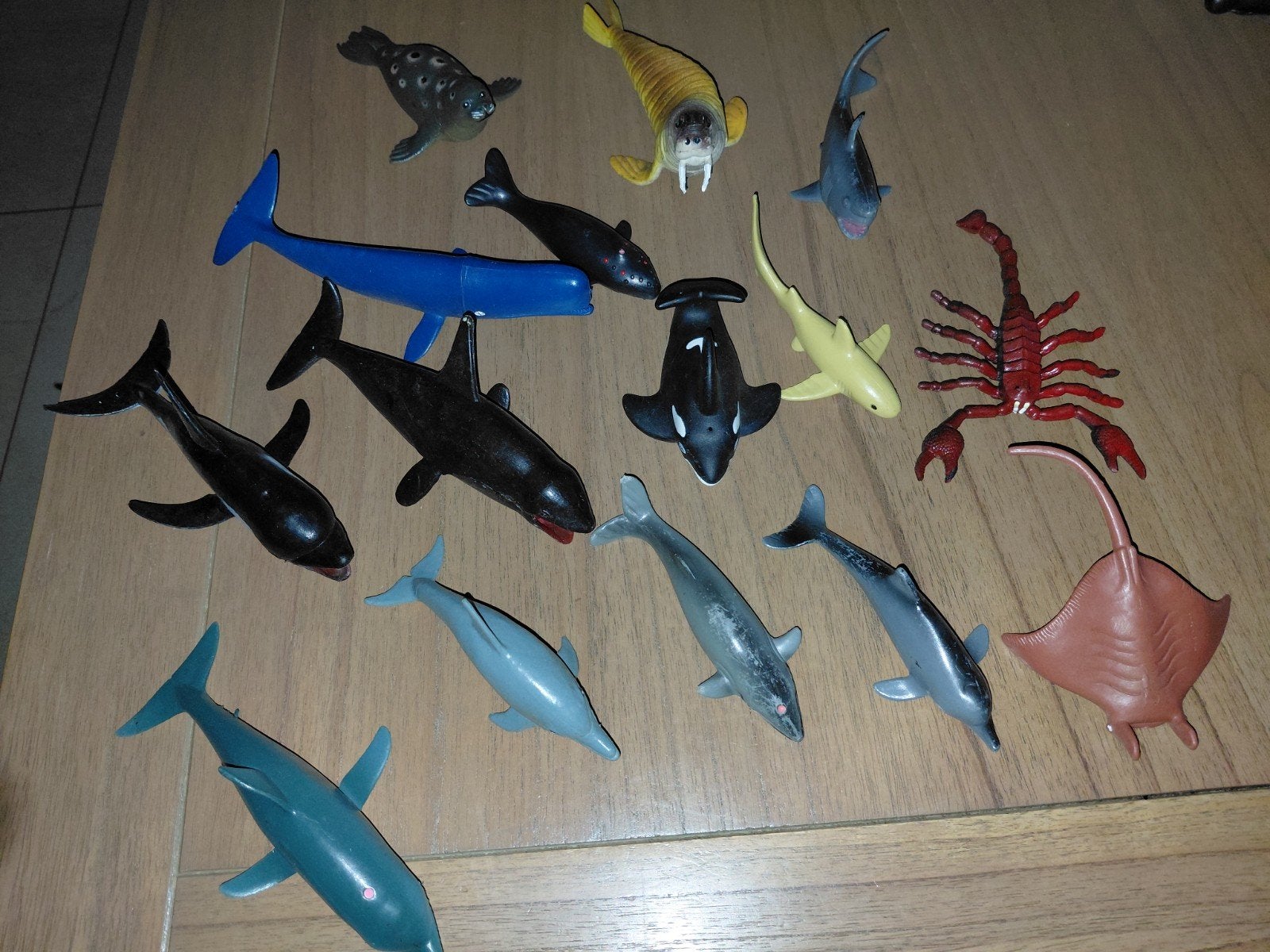 Grote set plastic zeedieren, Ophalen of Verzenden