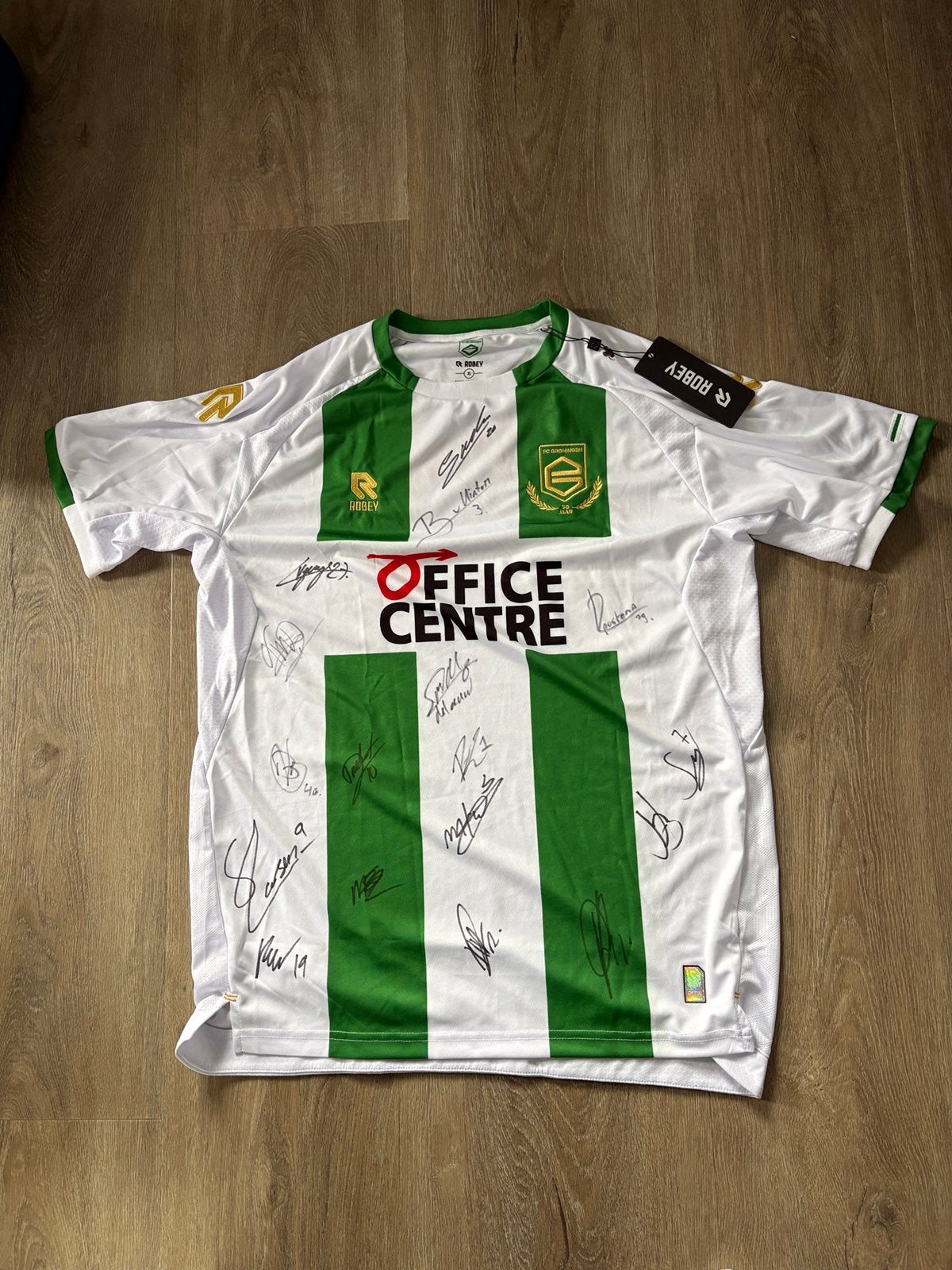 Groningen jubileum shirt 21/22 met handtekeningen, Maat XL, Verzenden, Nieuw, Shirt