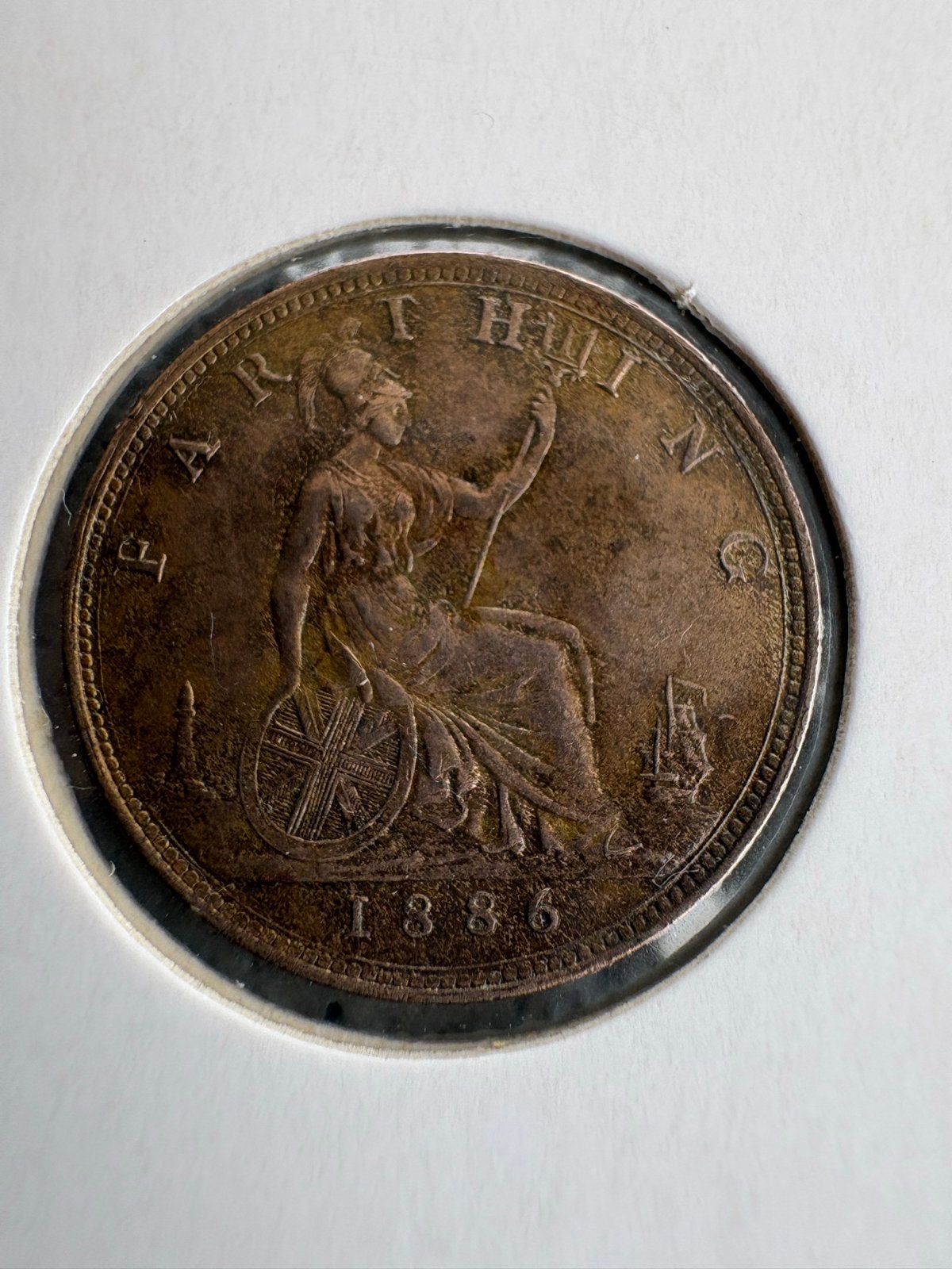 Farthing 1886 - Victoria - Groot-Brittannië, Ophalen of Verzenden, Overige landen, Losse munt