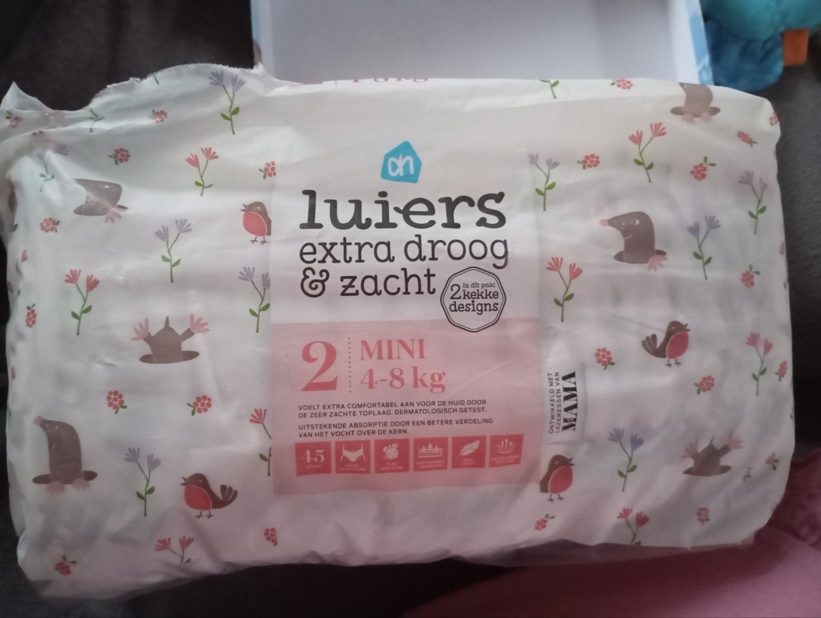 AH Luiers Extra Droog & Zacht - Maat 2 Mini (4-8 kg), Ophalen, Nieuw, Jongetje of Meisje