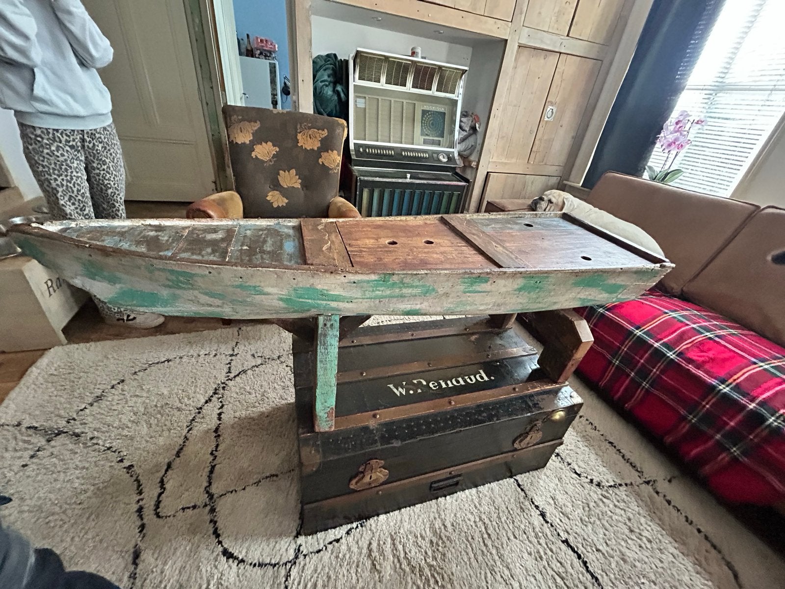 Unieke Salontafel van Oude Boot, Ophalen